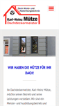 Mobile Screenshot of muetze-bedachungen.de